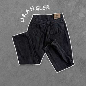 Wrangler Dark Black Straight Jeans